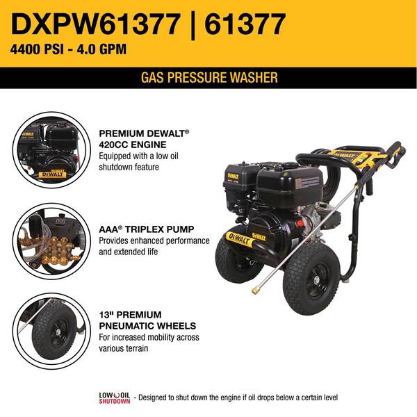 Dewalt 4400 deals psi pressure washer