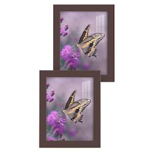 Modern 6 in. x 8 in. Brown Picture Frame (Set of 2)