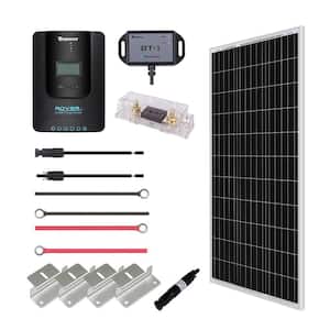 100-Watt 12-Volt Off-Grid Solar Premium Kit w/ 1-Piece 100W Monocrystalline Panel and 20A MPPT Rover Charge Controller
