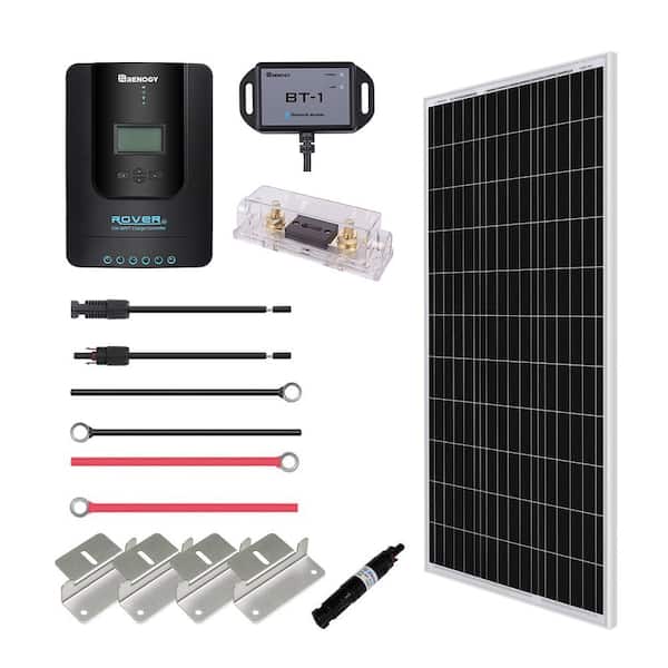Renogy 100W 12V Solar Panel Starter Kit MPPT Controller Off Grid Battery Charger 