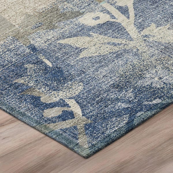 Chantille Machine Washable Indoor/Outdoor Abstract ACN2915 Navy 2 ft. x 3 ft. Accent Rug