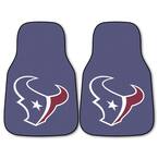 Houston Texans 18 in. x 27 in. 2-Piece Carpeted Car Mat Set
