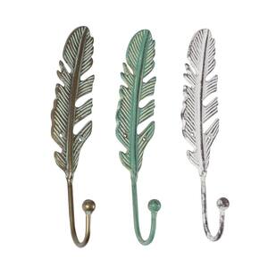 3-Hook Turquoise Metal Eclectic Wall Hook (Set of 3)
