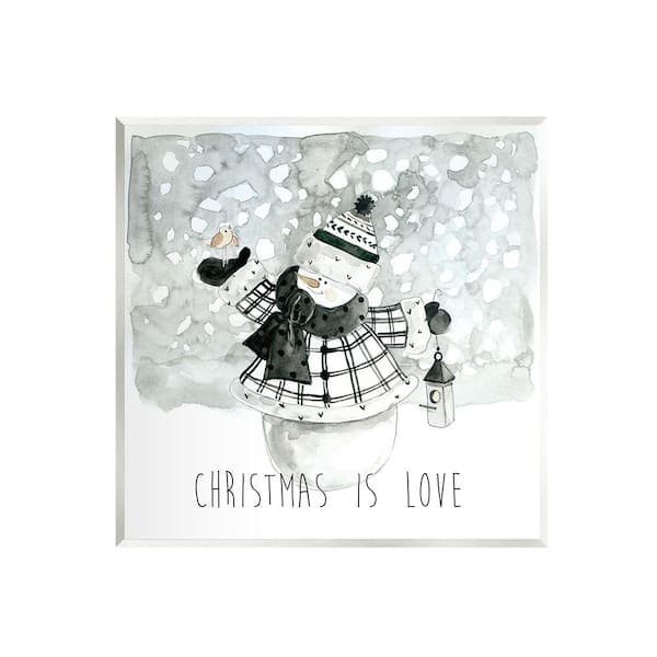 Stupell Industries Christmas Is Love Phrase by Carol Robinson 1 Piece Unframed Graphic Print Typography Poster Art Print 12 in. x 12 in.