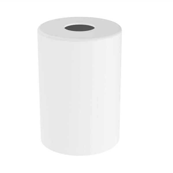 6 in. Height 3-Pack White Cylindrical Glass 1 in. Fitter Width Vanity Pendant Flush Mount Light Shade