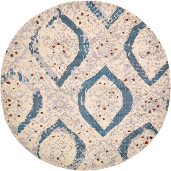 Estrella Delmar Ivory 8' 0 x 8' 0 Round Rug
