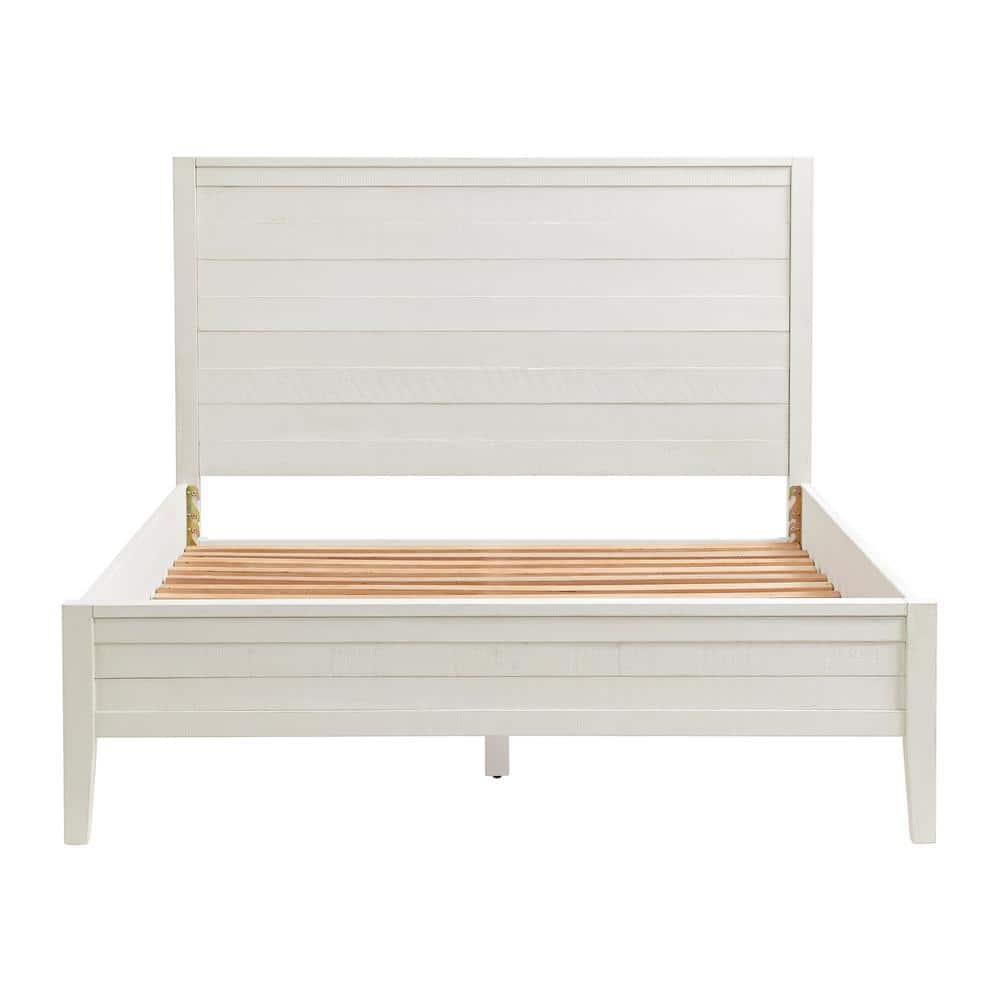 Arden Driftwood White Pine Queen Panel Bed with Slats