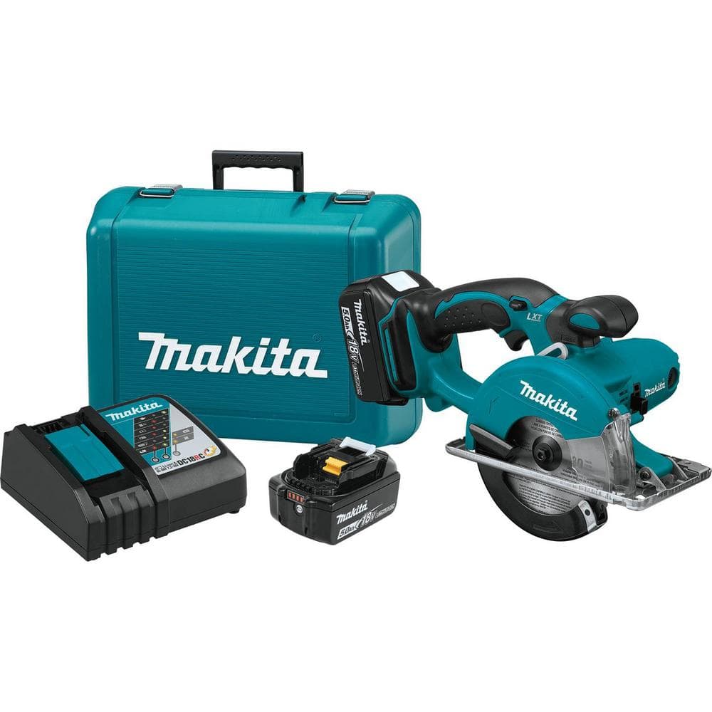 Have a question about Makita 18V 5.0Ah LXT Lithium-Ion Cordless 5-3/8 in. Metal  Cutting Saw Kit? Pg The Home Depot