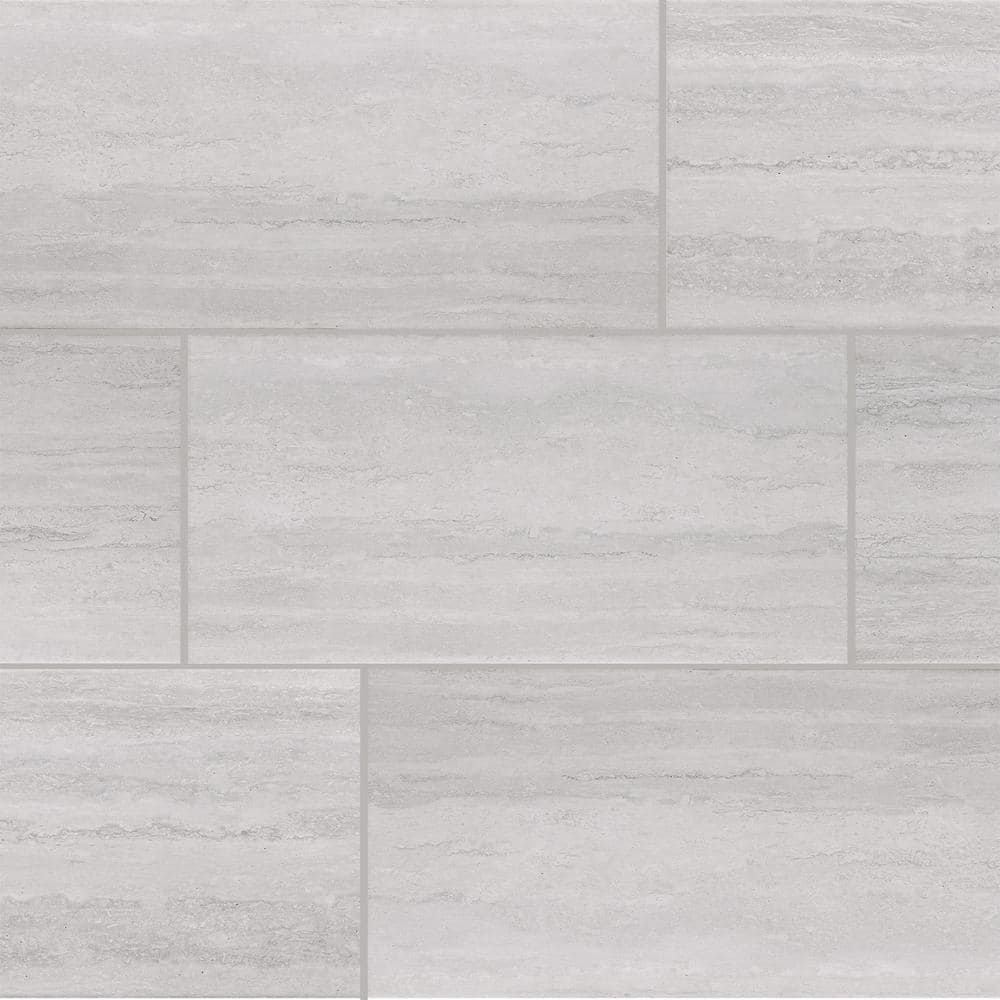 Florida Tile Home Collection Silver Sands Grey 12 In X 24 In Matte Porcelain Floor And Wall Tile 13 62 Sq Ft Case Chded0312x24 The Home Depot