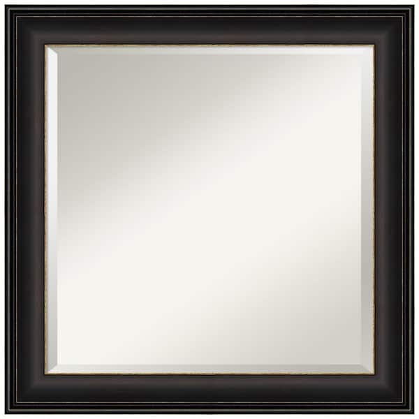 Amanti Art Medium Square Trio Oil Rubbed Bronze Beveled Glass Casual Mirror (24.5 in. H x 24.5 in. W)