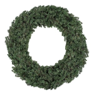 96 in. Unlit Commercial Size Canadian Pine Artificial Christmas Wreath