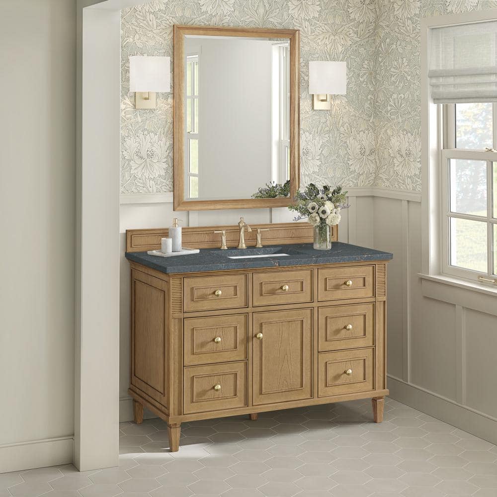 Lorelai 48.0 in. W x 23.5 in. D x 34.06 in. H Single Bath Vanity in Light Natural Oak with Parisien Bleu Quartz Top price history on PriceWatchPro