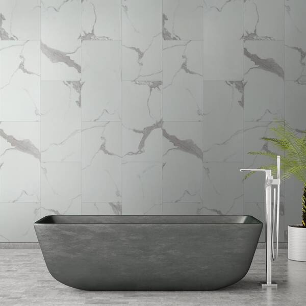 Take Home Sample - Carrara Luciano Rigid Core Click Lock Luxury Vinyl Tile Flooring