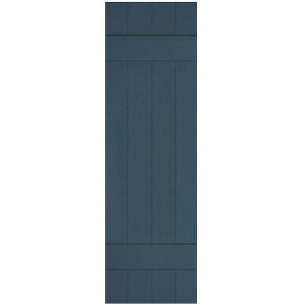 Ekena Millwork Vinyl Shutter Hinges & S-Hooks - Decorative Black Shutter Hardware Set (4 Hinges + 2 Hooks)
