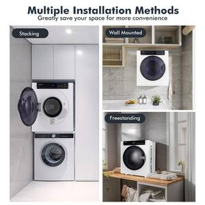 1400-Watt Tumble Compact Laundry Electric Dryer Stainless Steel Tub 8.8 lbs./2.6 cu.ft in White