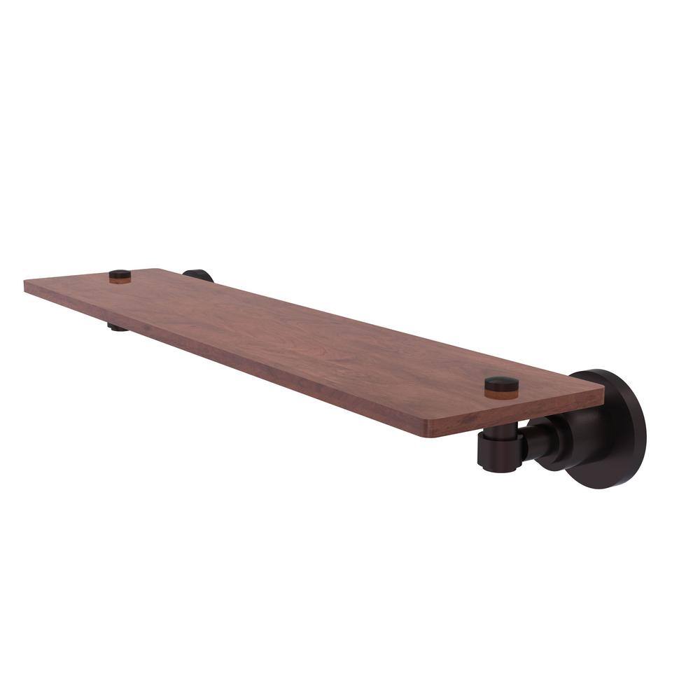 Allied Brass Washington Square Collection 22 in. Solid IPE Ironwood Shelf  in Antique Bronze WS-1-22-IRW-ABZ The Home Depot