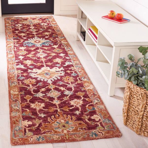 Aspen 2 ft. x 9 ft. Red/Pink Oriental Runner Rug