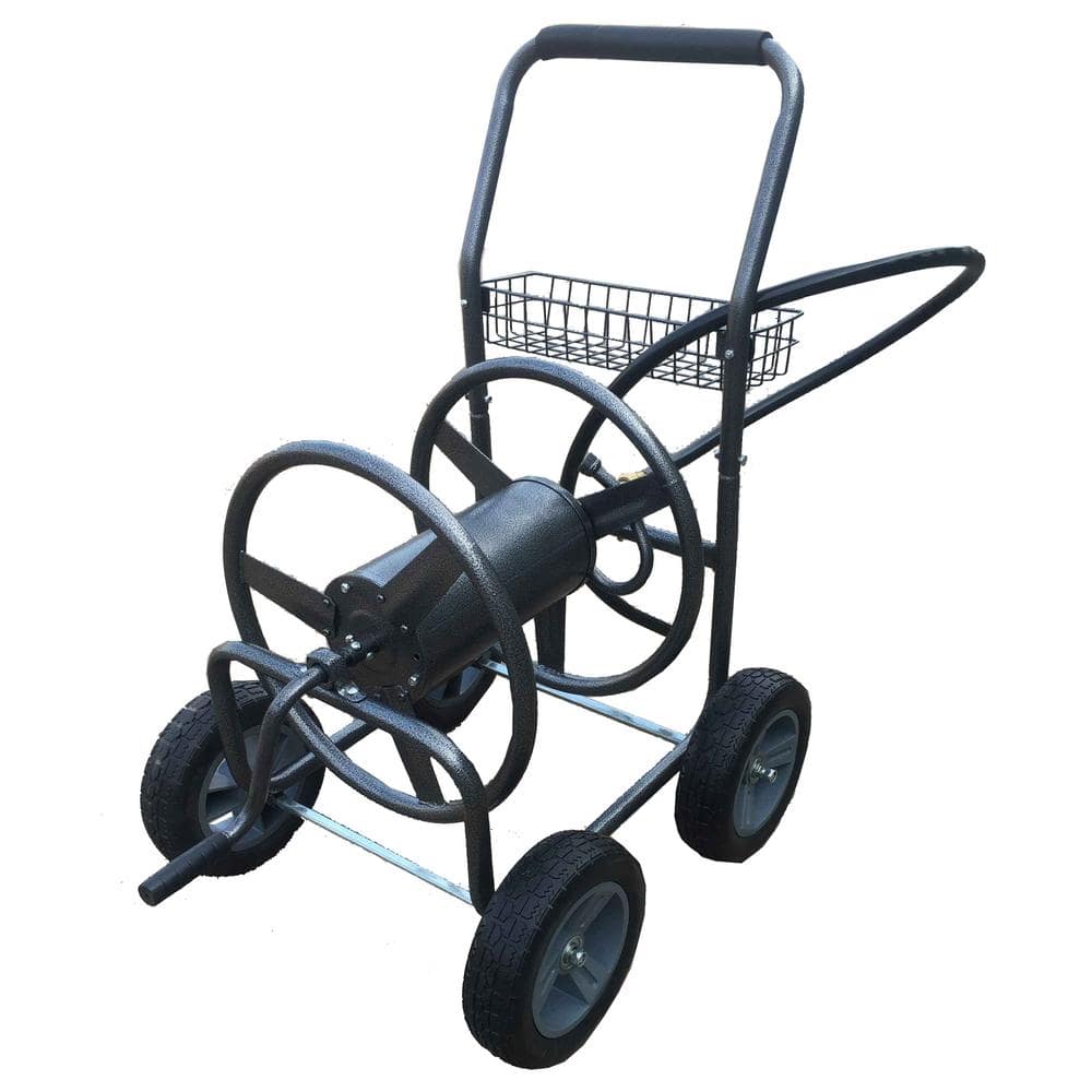 DLPIN Garden Hose Reel Cart, Water Hose Cart 4 Wheels, Hold 250-feet of  Hose, Heavy Duty Wheel Cart Powder Coat Finish & Basket, for Garden Yard  Lawn Farm Watering,Black - Coupon Codes