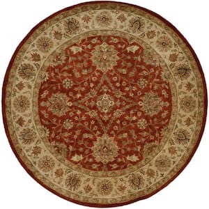 large red circle rug