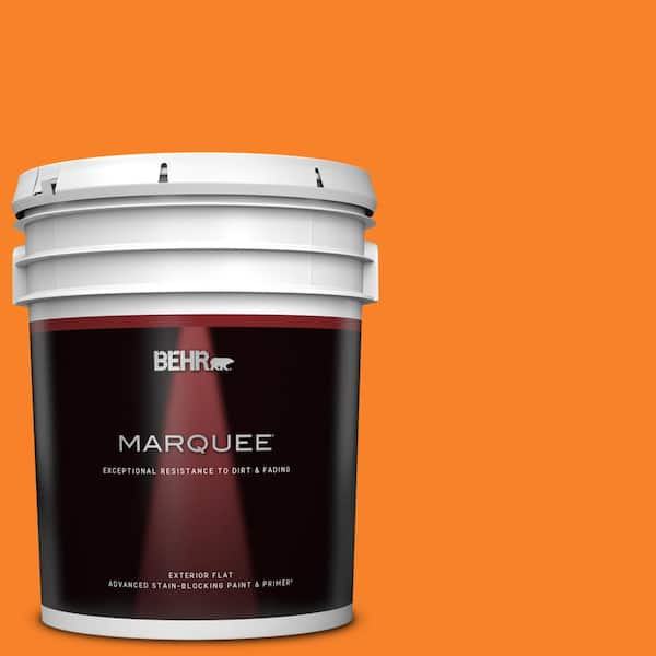 BEHR MARQUEE 5 gal. #S-G-270 Summer Citrus Flat Exterior Paint & Primer