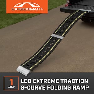 12 in. W x 90 in. L 750 lb. Capacity LED Hybrid S-Curve Centerfold Truck Loading Ramp (Includes 1 Ramp)