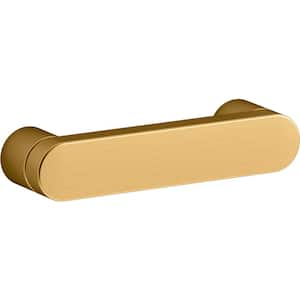 Composed 3 in. (76 mm) Vibrant Brushed Moderne Brass Drawer Pull