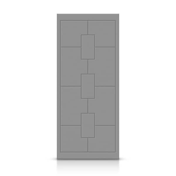 CALHOME 24 in. x 80 in. Hollow Core Light Gray Painted Composite MDF Interior Door Slab