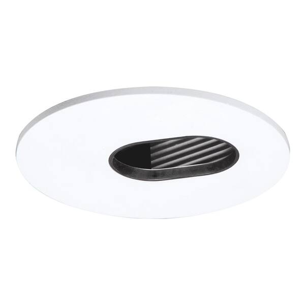 HALO 3006 Series 3 in. Adjustabe Slot White Recessed Trim with Black Baffle