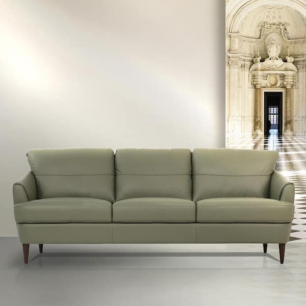 Acme Furniture Helena 36 in. W Flared Arm Leather Lawson Straight 