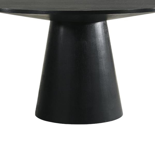 Acme Furniture Eleazar 40 in. Curve Black Oak Metal Music