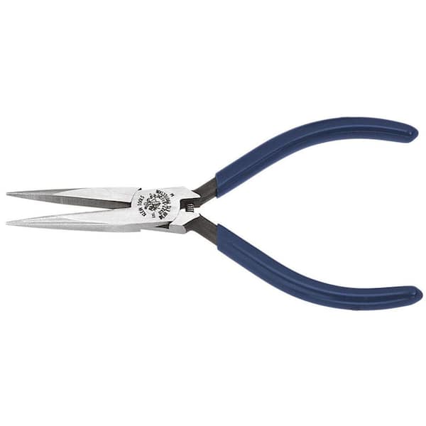 Klein Tools 8 7/8 in D203 Needle Nose Plier, Side Cutter Cushion Grip  Handle D203-8-INS