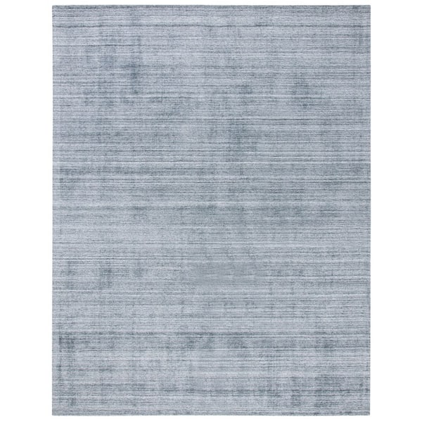 Mirage 9 ft. x 12 ft. Gray Distressed Striped Solid Color Area Rug
