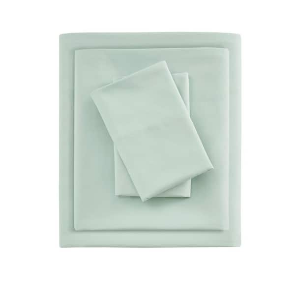 Madison Park Smart Cool 4-Piece Aqua Microfiber Queen Sheet Set
