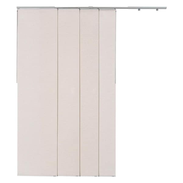 Panel Track Blinds, Extendable Track from 45.8 in. to 86 in. W, Trimmable Panel Up to 96 in. H, Light Brown, 2025 Update