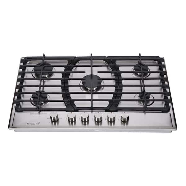 JEREMY CASS 30 in. 5-Burners Gas Cooktop in Stainless Steel with Power Burners