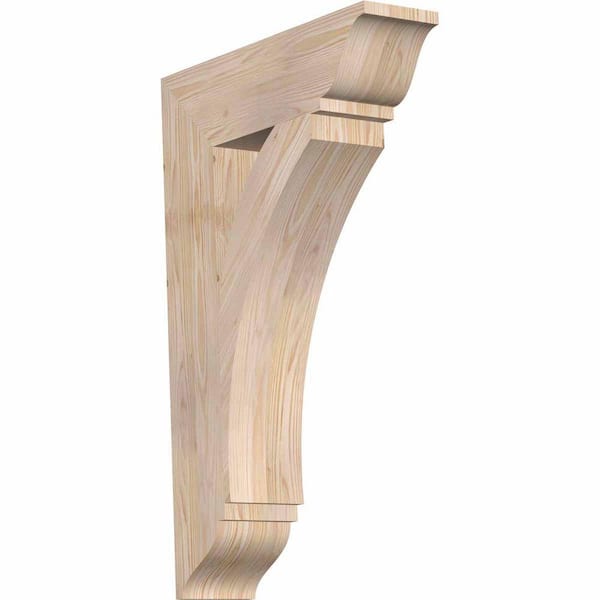 Ekena Millwork 5.5 in. x 34 in. x 22 in. Douglas Fir Thorton Traditional Smooth Bracket