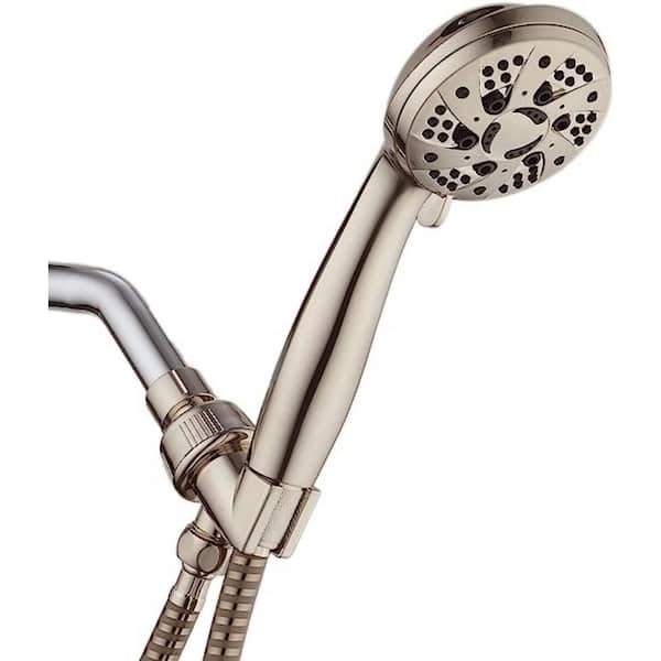 Unbranded 6-Spray Wall Mount Handheld Shower Head 2.5 GPM in Brushed Nickel