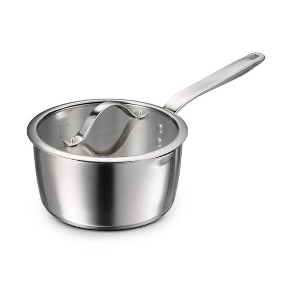 Tramontina Tempo 3 qt. Tri-Ply Base Stainless Steel Covered Saucepan