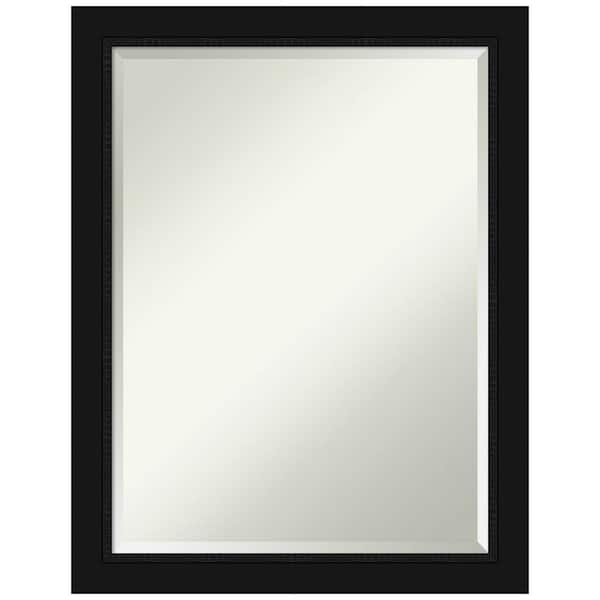 Avon 21 in. x 27 in. Casual Rectangle Framed Black Bathroom Vanity Mirror