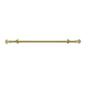 Buono II Bach 28 in. - 48 in. Adjustable 3/4 in. Single Curtain Rod in Antique Gold Bach Finials