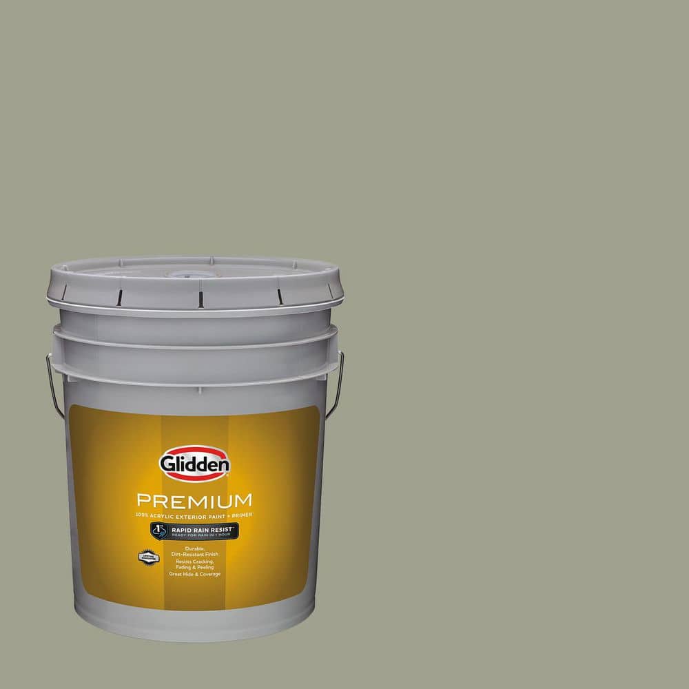 Glidden Premium 5-gal. Smoky Slate PPG1028-4 Satin Exterior Latex