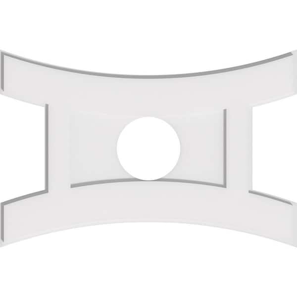 Ekena Millwork 28 in. W x 18-5/8 in. H x 6 in. ID x 1 in. P Haven Architectural Grade PVC Contemporary Ceiling Medallion