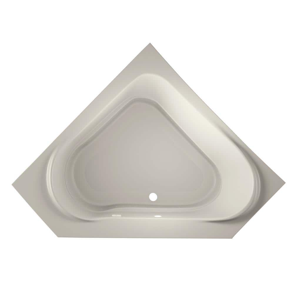 CAPELLA PURE AIR 60 in. Acrylic Neo Angle Oval Corner Drop-In Air Bath Bathtub in Oyster -  JACUZZI, LN65969