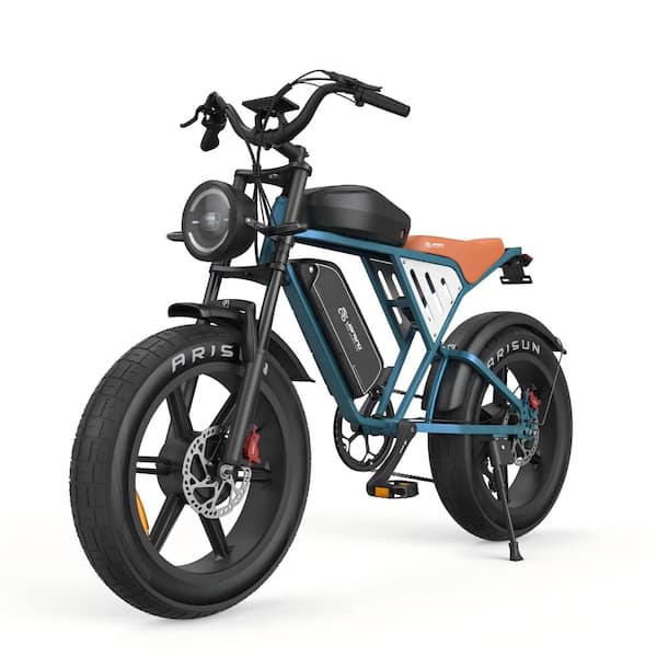 Zeus & Ruta 20 in. 1000-Watt 48-Volt Shimano 7-Speed Blue Electric Mountain Bicycle BG-247 - The Home Depot Zeus & Ruta 20 in. 1000-Watt 48-Volt Shimano 7-Speed Blue Electric Mountain Bicycle BG-247 - The Home Depot