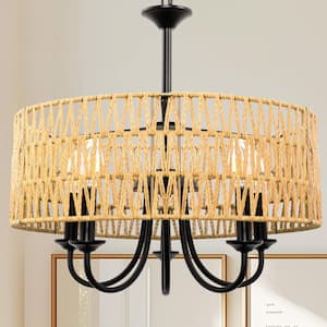 Magic Home 6-Light Wrought Iron Medieval Chandelier for Dining