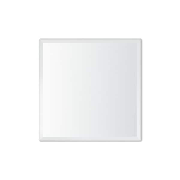 better bevel 30 in. W x 30 in. H Frameless Rectangular Beveled Edge Bathroom Vanity Mirror