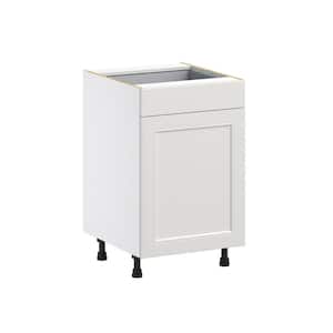 Littleton 21 in. W x 24 in. D x 34.5 in. H Painted Gray Shaker Assembled Base Kitchen Cabinet with a Drawer