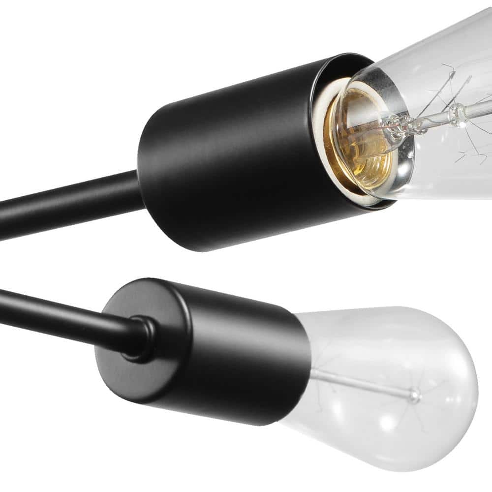 Matte Black Brass LED Sputnik Flush Mount Ceiling Light