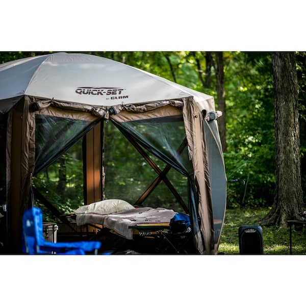 Clam Quickset Pavilion Brown/Tan Roof 