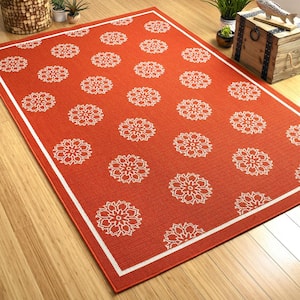 Amalie Tangerine 1 ft. 9 in. x 3 ft. Indoor/Outdoor Area Rug